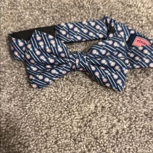 Vineyard Vines Blue and Pink lacrosse bow tie